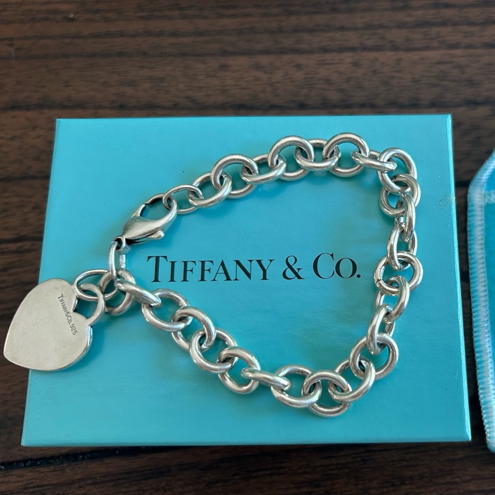 Tiffany and Co sterling silver heart tag bracelet